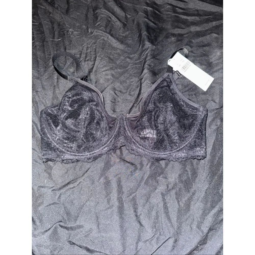NWT lace underwire black bra size 34D